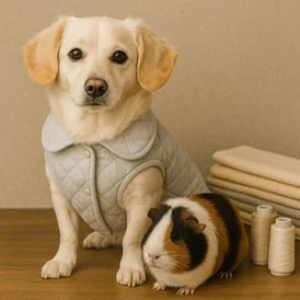 Cão with accessories